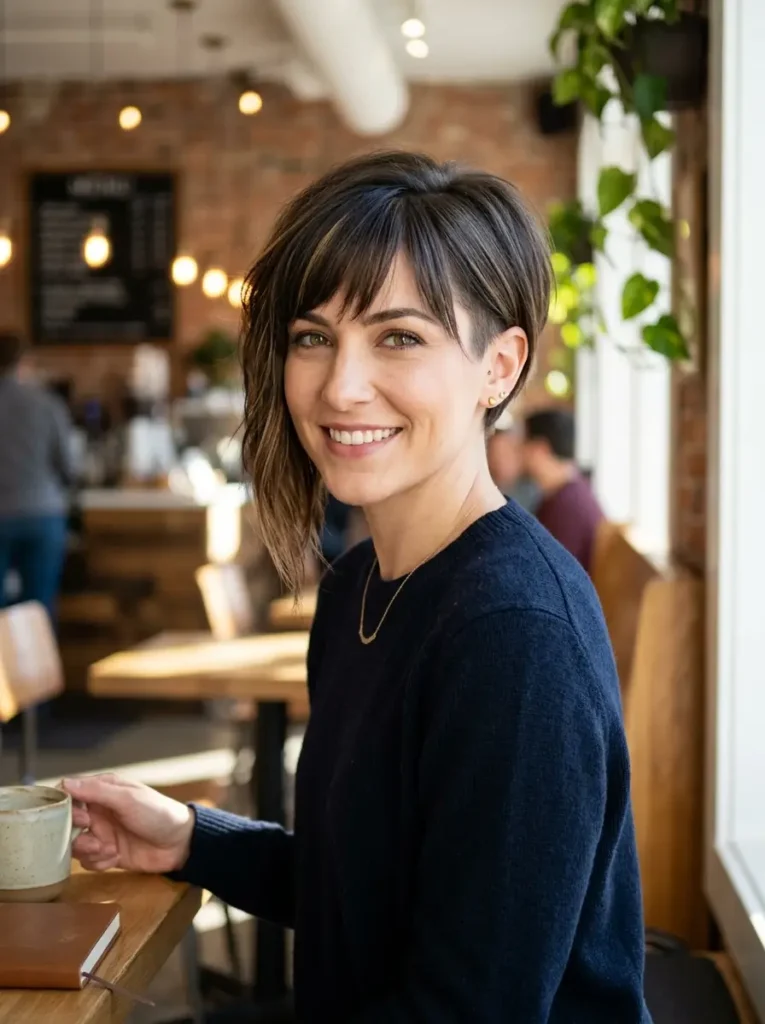 Short Asymmetrical Cut with Bangs
