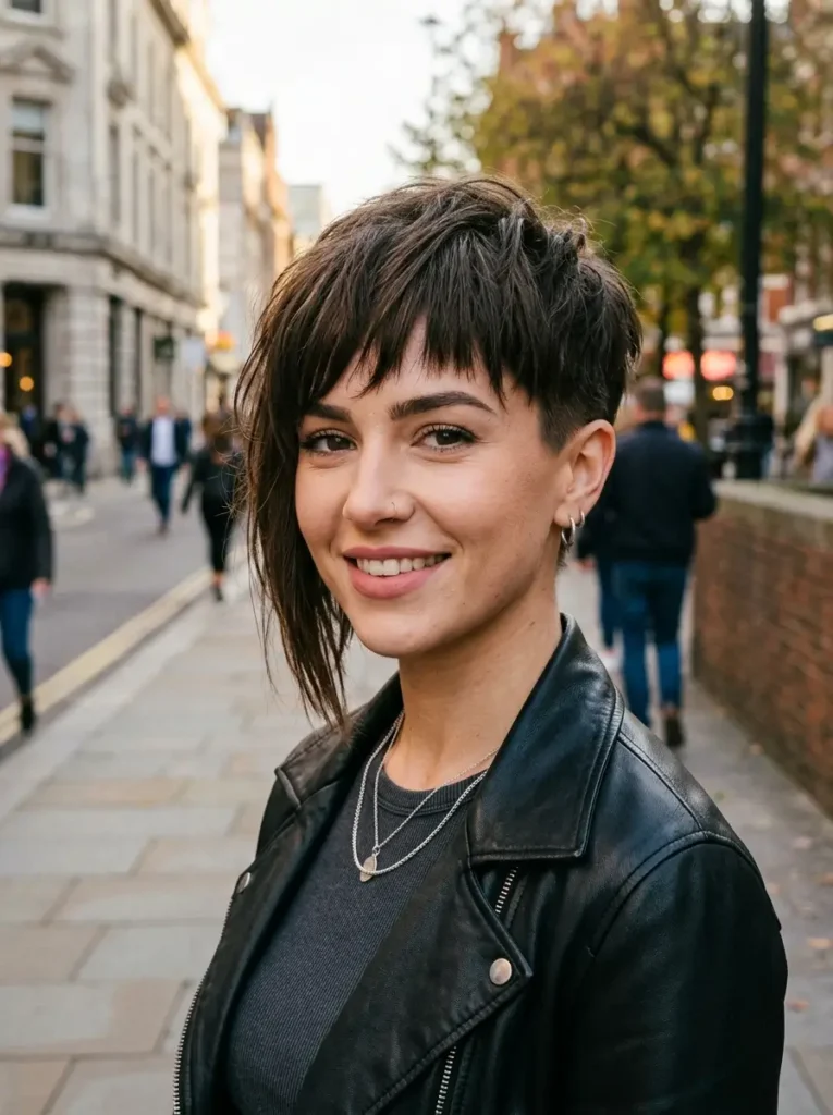 Short Asymmetrical Cut with Bangs
