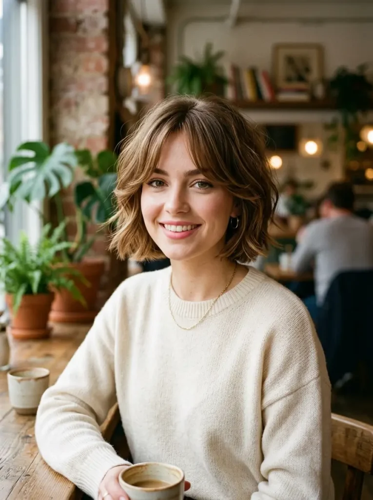 Short Bob with Curtain Bangs