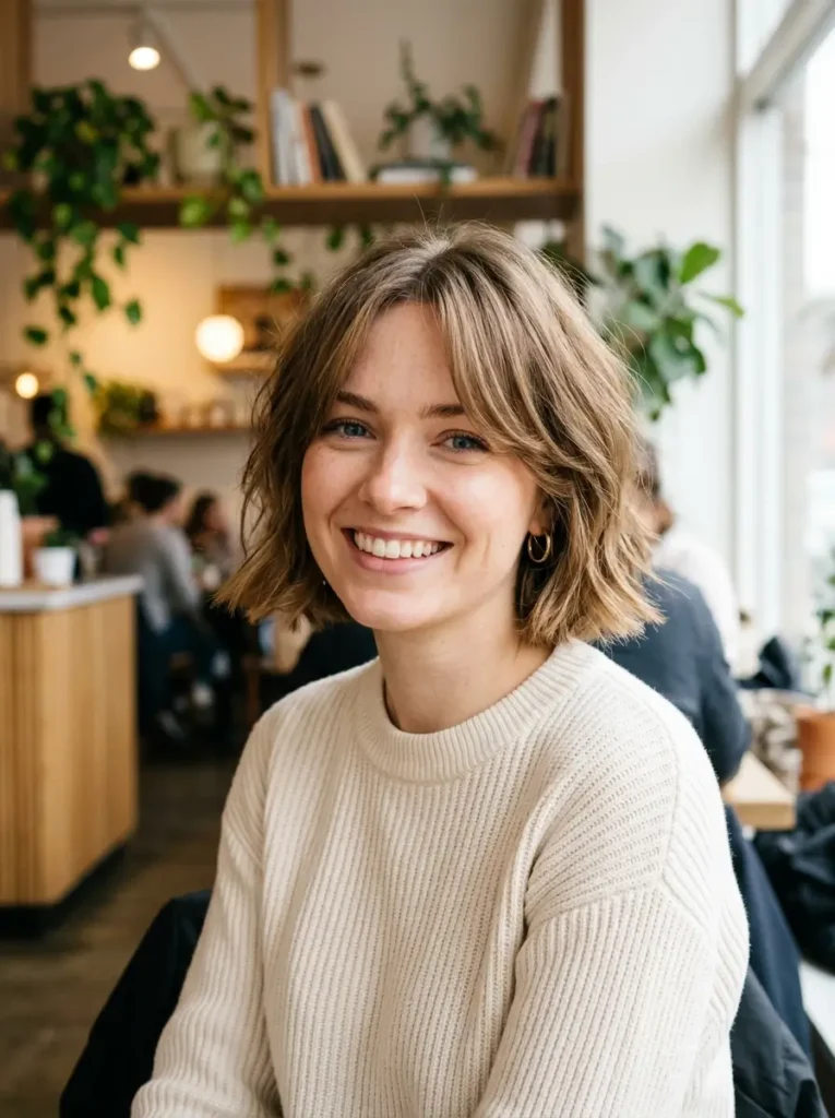 Short Bob with Curtain Bangs