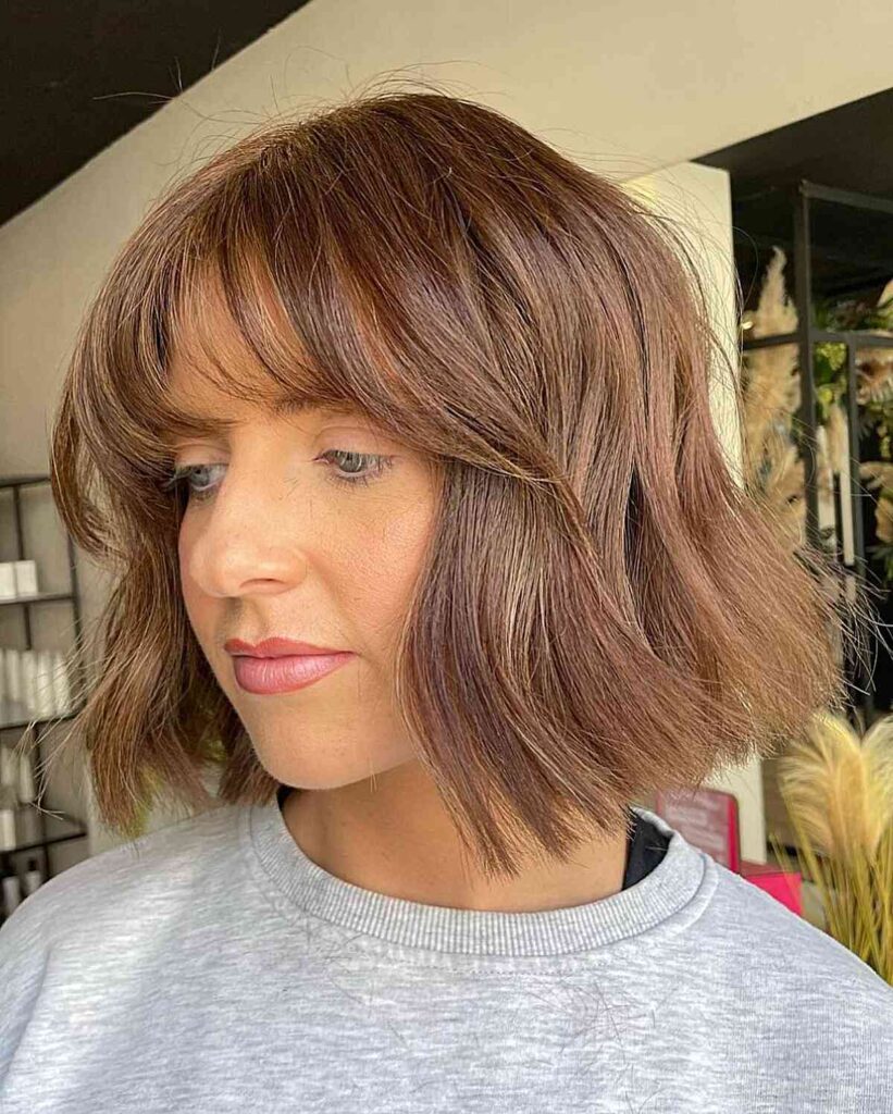 Short Bob with Curtain Bangs