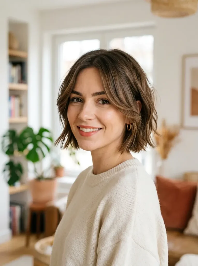 Short Bob with Face Framing Layers