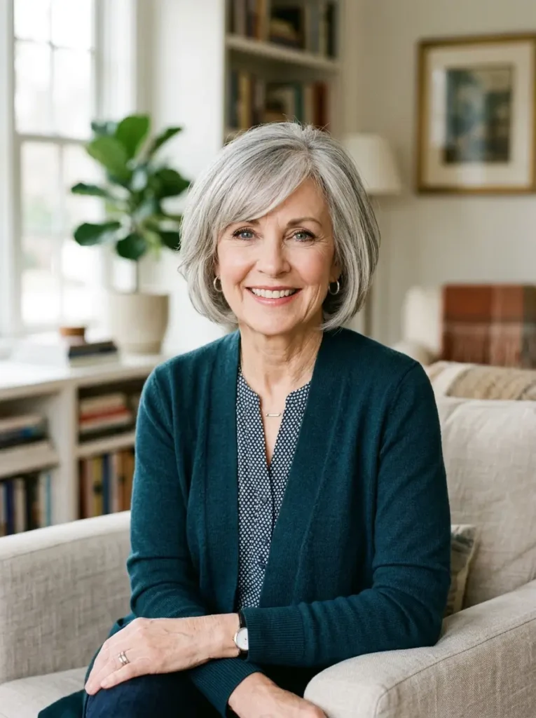 Short Bob with Side-Swept Bangs