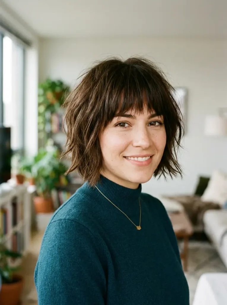 Short Choppy Bob with Bangs