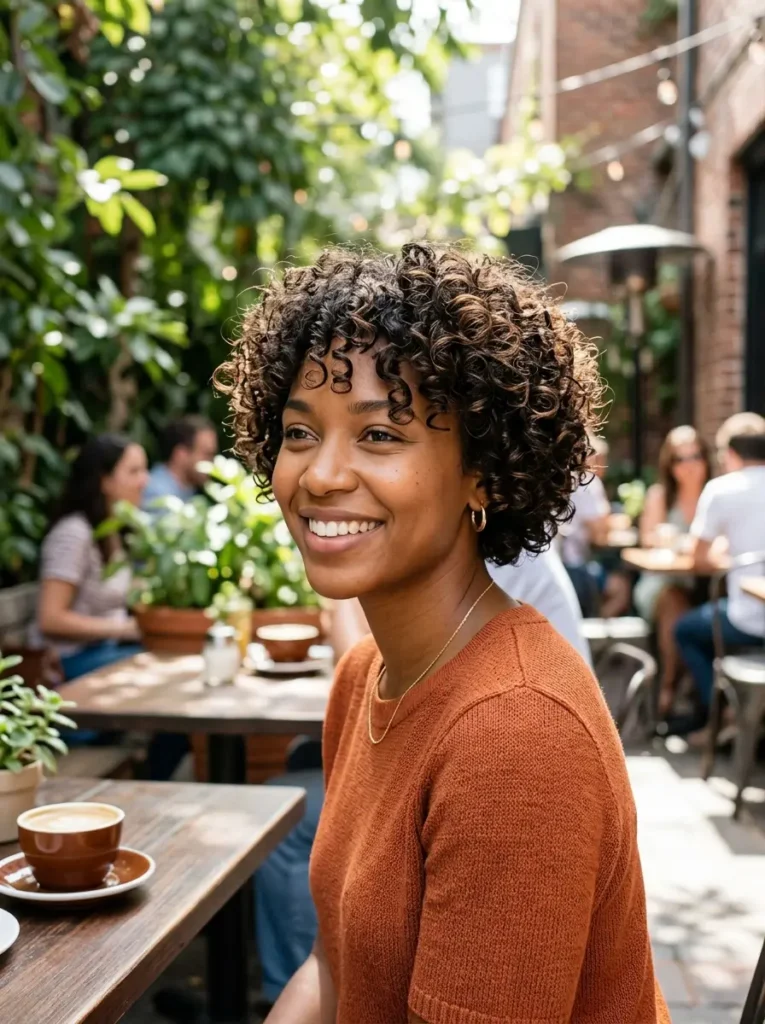 Short Curly Cut with Layers