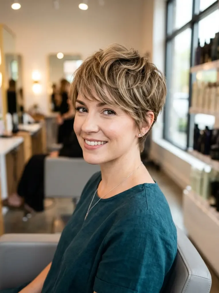 Short Feathered Cut
