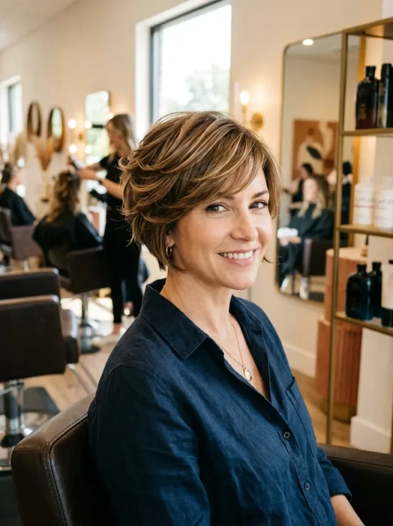 Short Feathered Cut