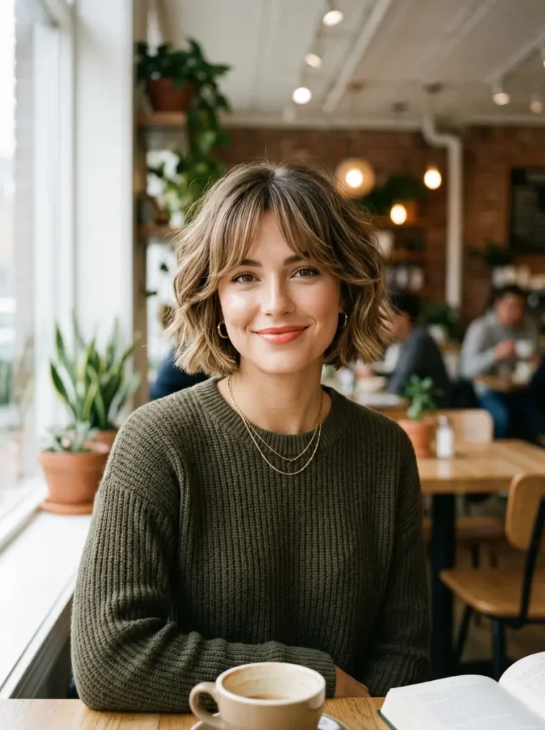 Short Hair with Curtain Bangs