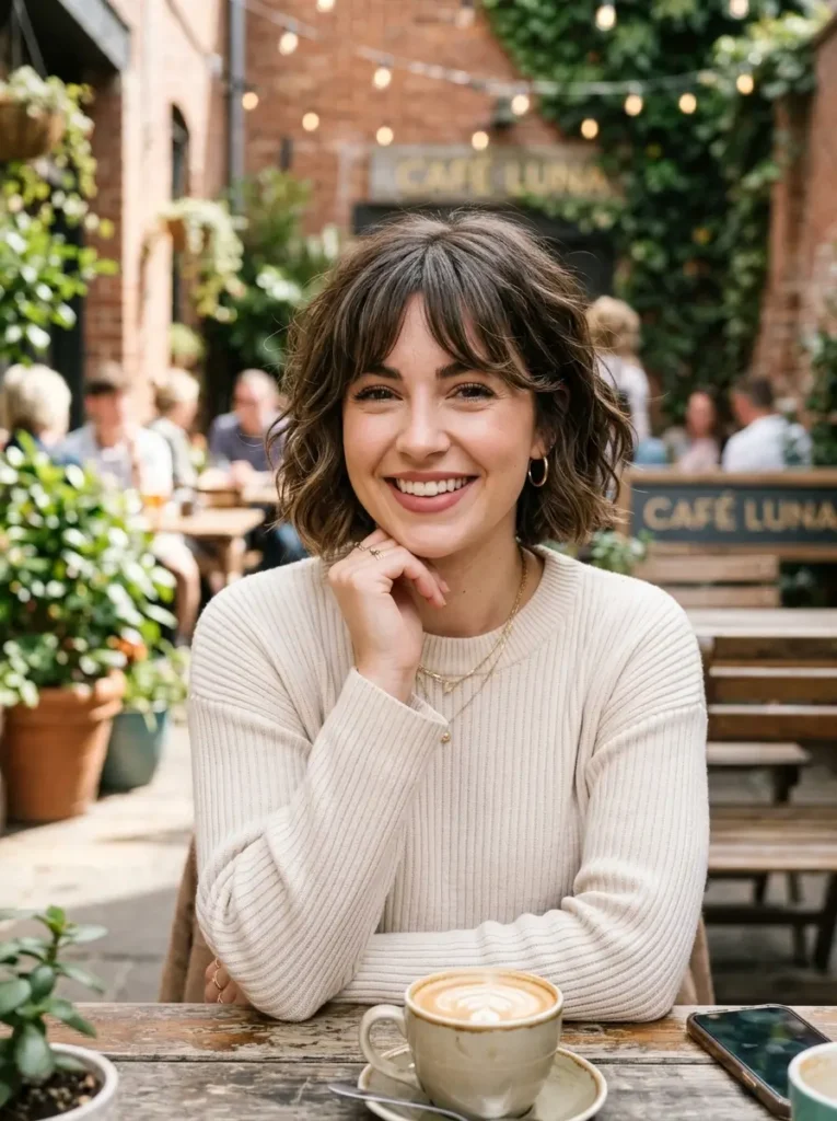 Short Hair with Curtain Bangs