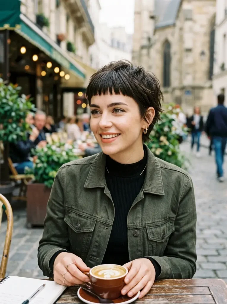 Short Haircut with Micro Bangs