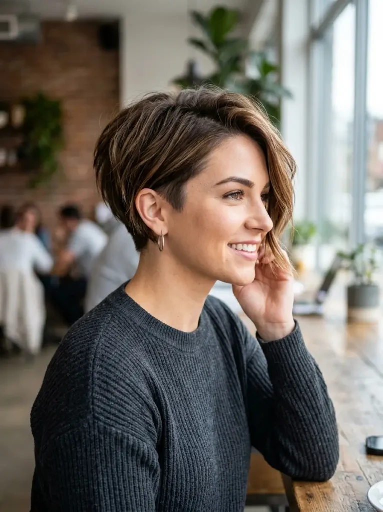 Short Layered Asymmetrical Cut