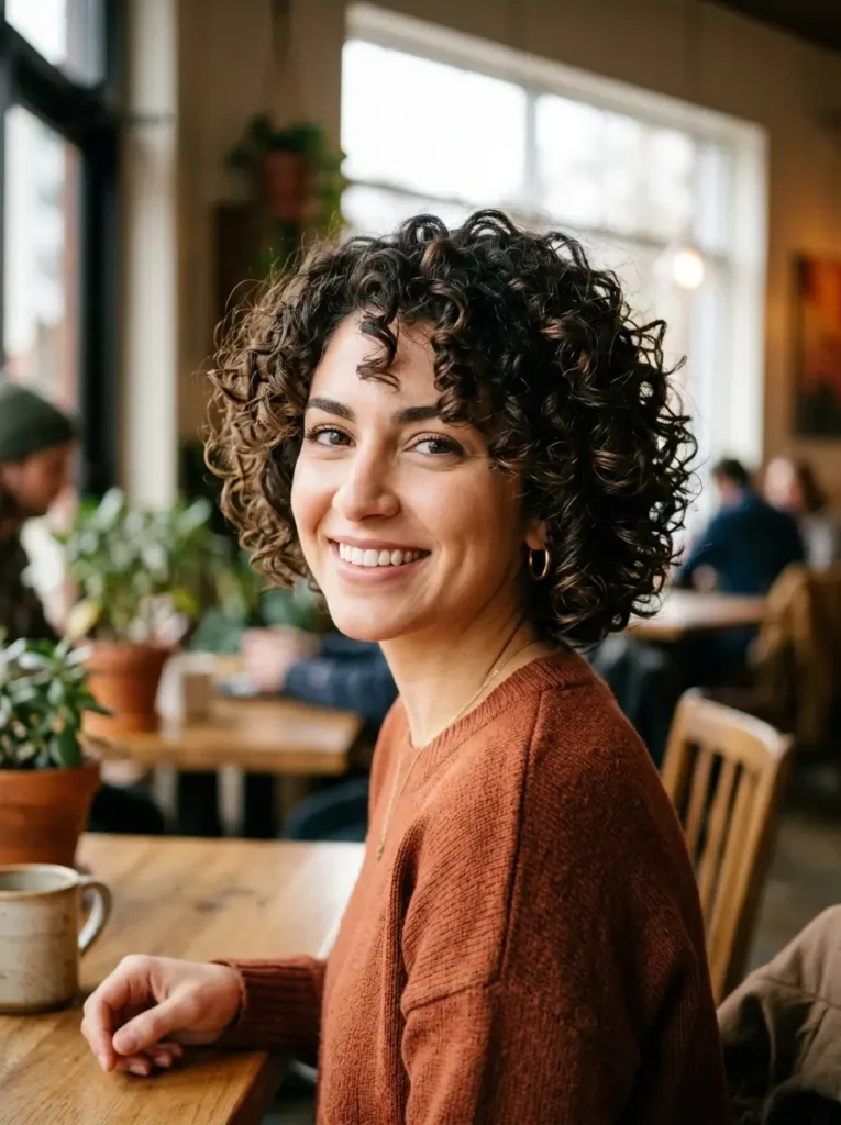 Short Layered Curly Cut