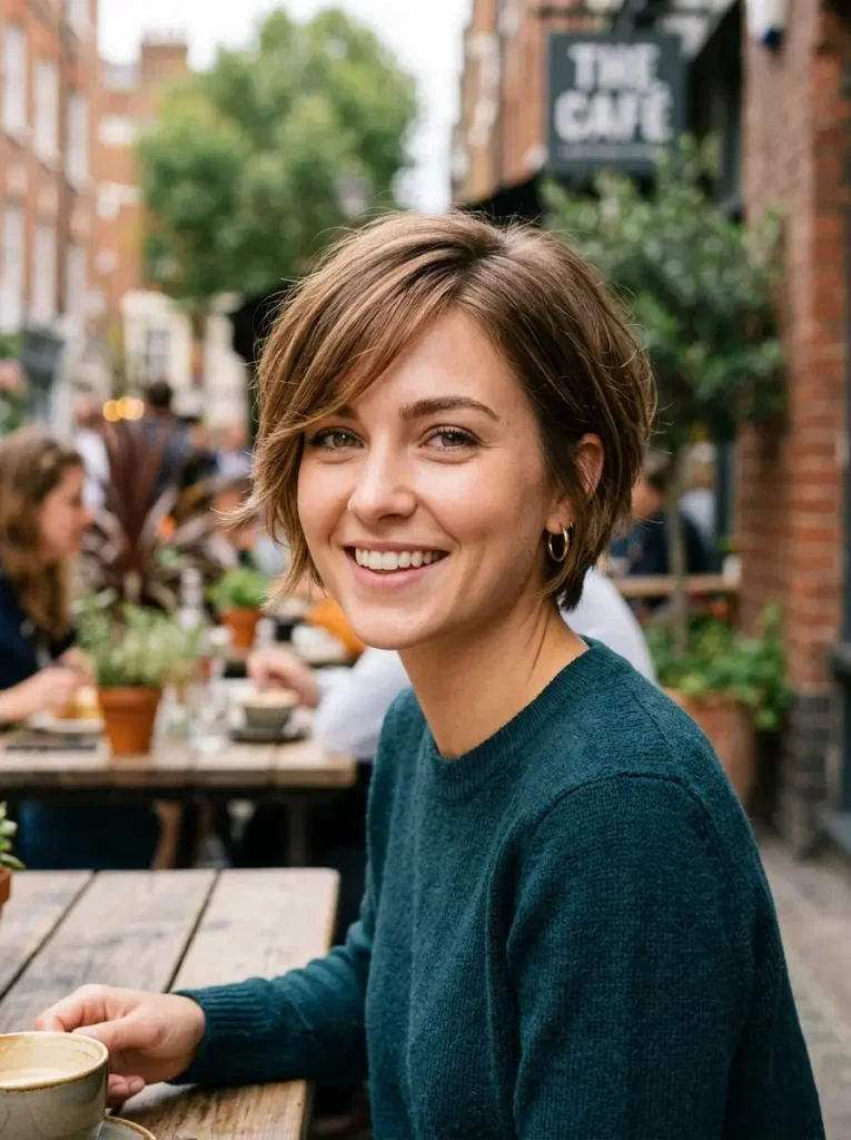 Short Layered Cut with Side Bangs