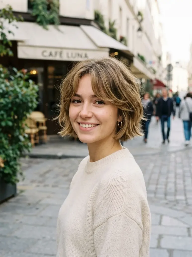 Short Layered Hair with Bangs