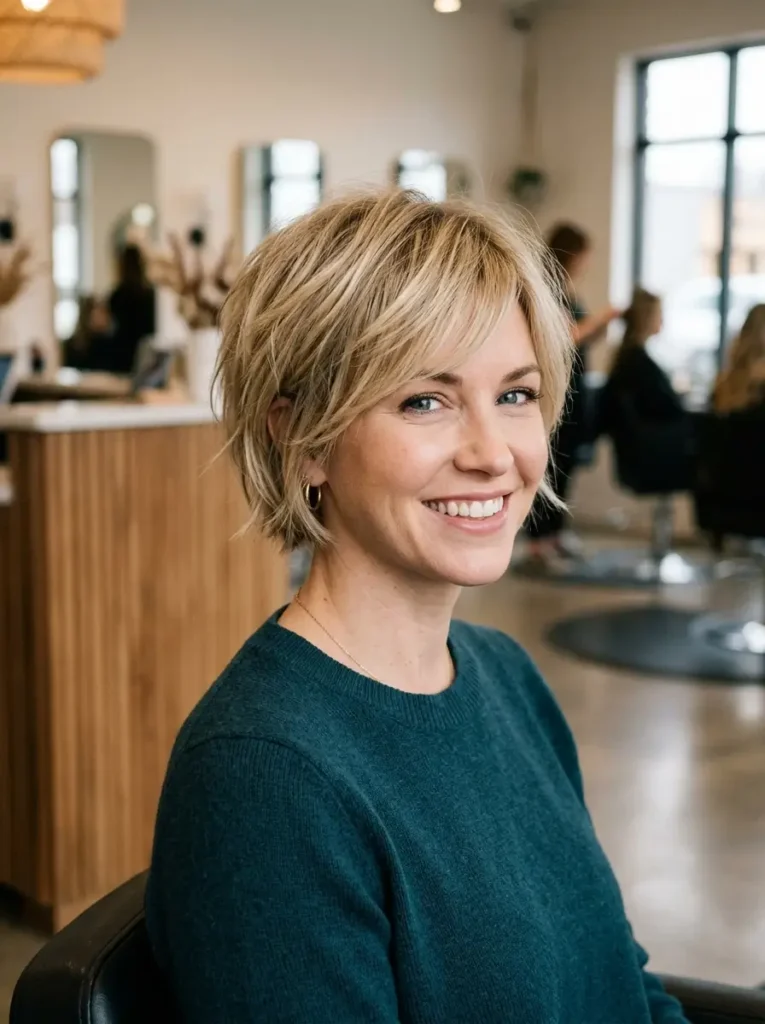 Short Layered Haircut for Fine Hair