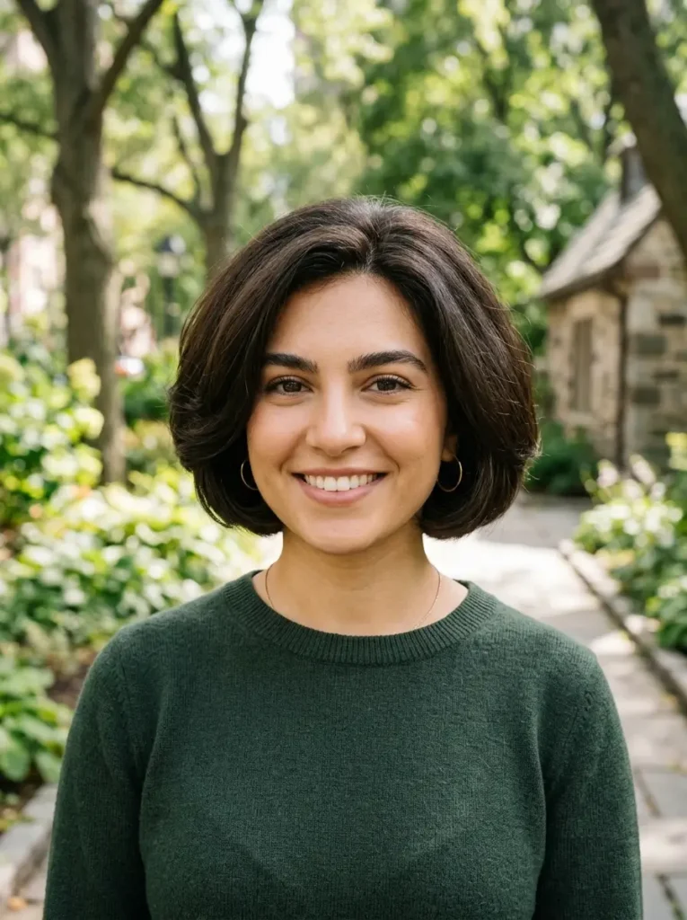 Short Rounded Bob for Thick Hair