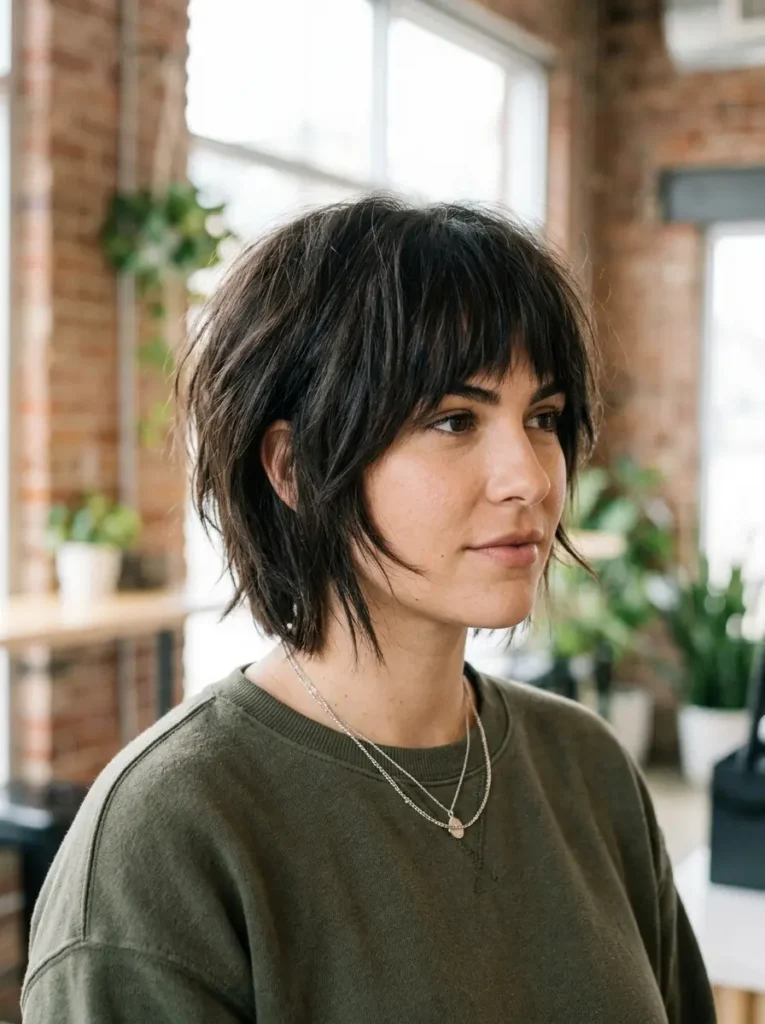 Short Shag for Thick Hair