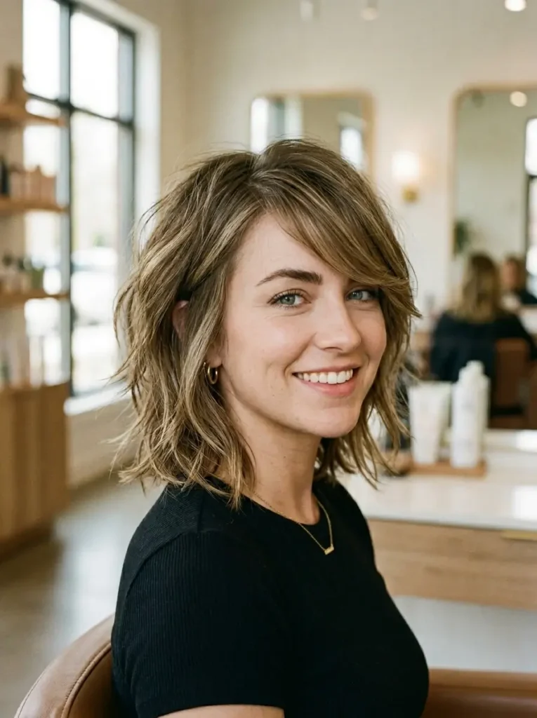 Short Shag with Side Bangs