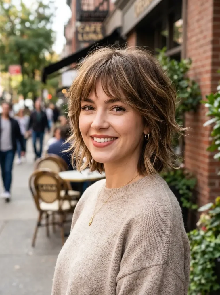 Short Shag with Wispy Bangs