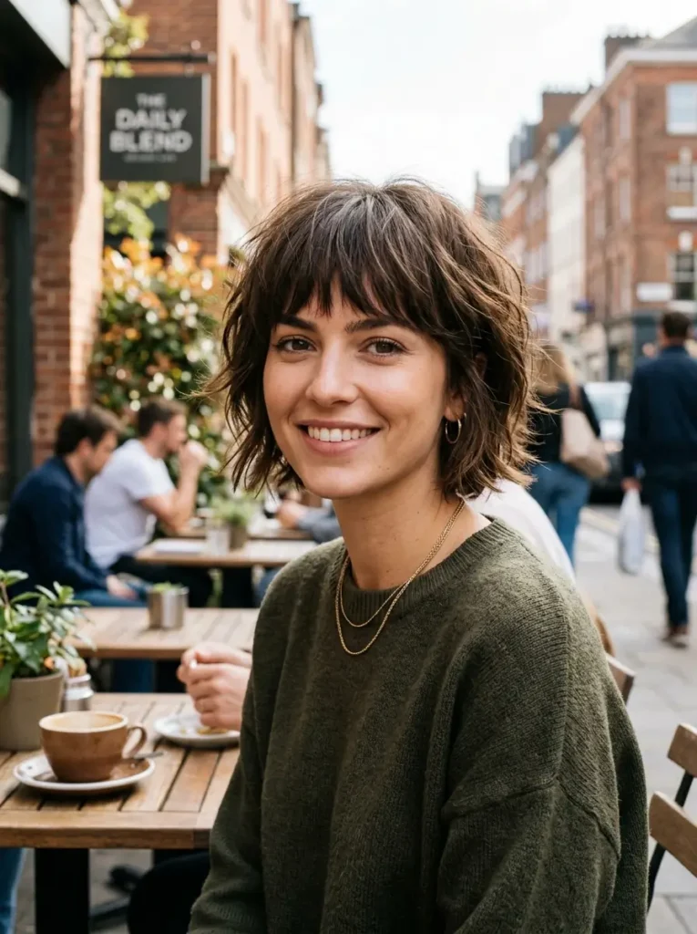 Short Shaggy Bob with Bangs