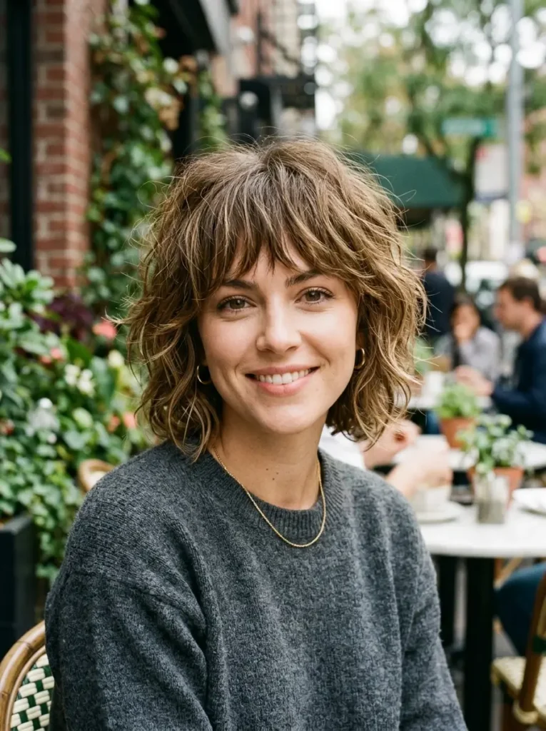 Short Shaggy Bob with Bangs