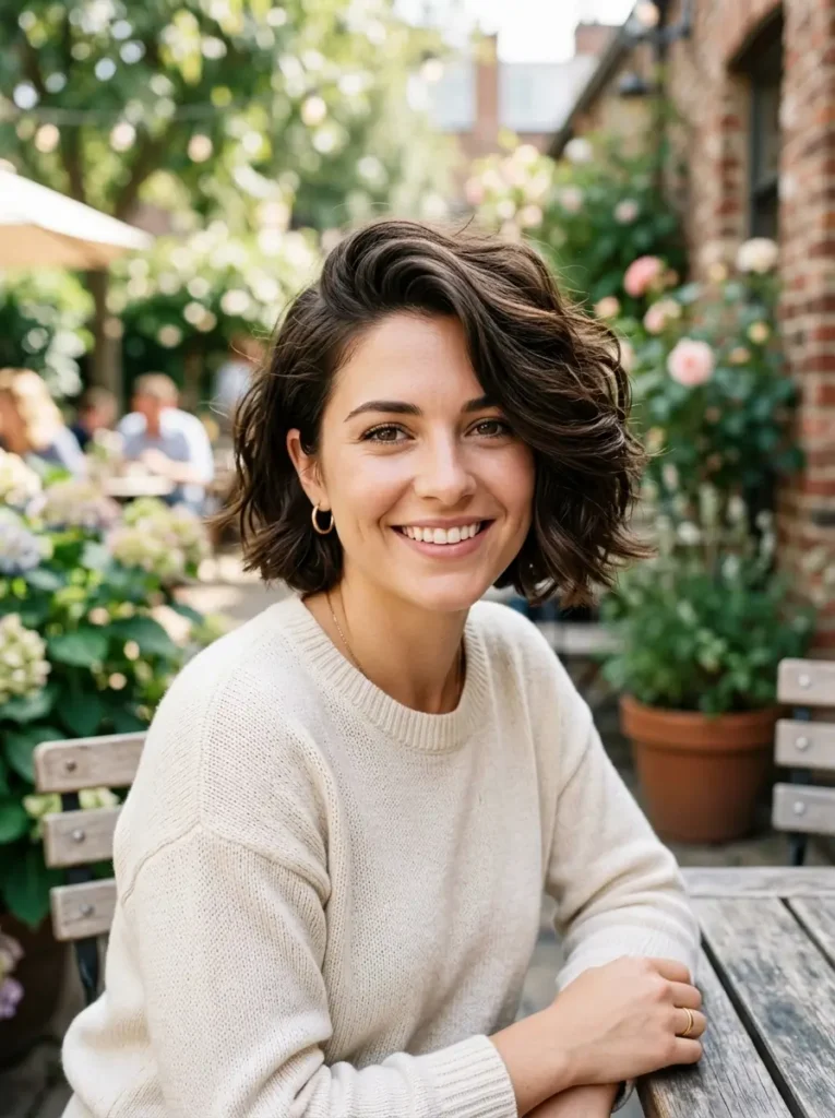 Short Thick Hair with Side Part