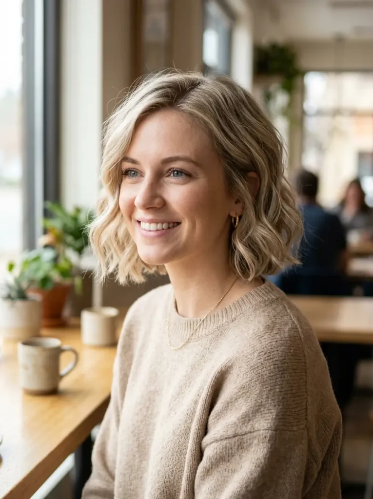 Short Wavy Bob for Fine Hair