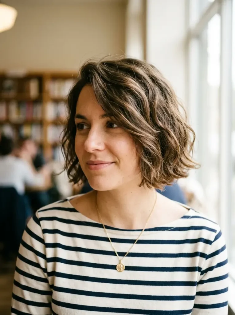 Short Wavy French Bob