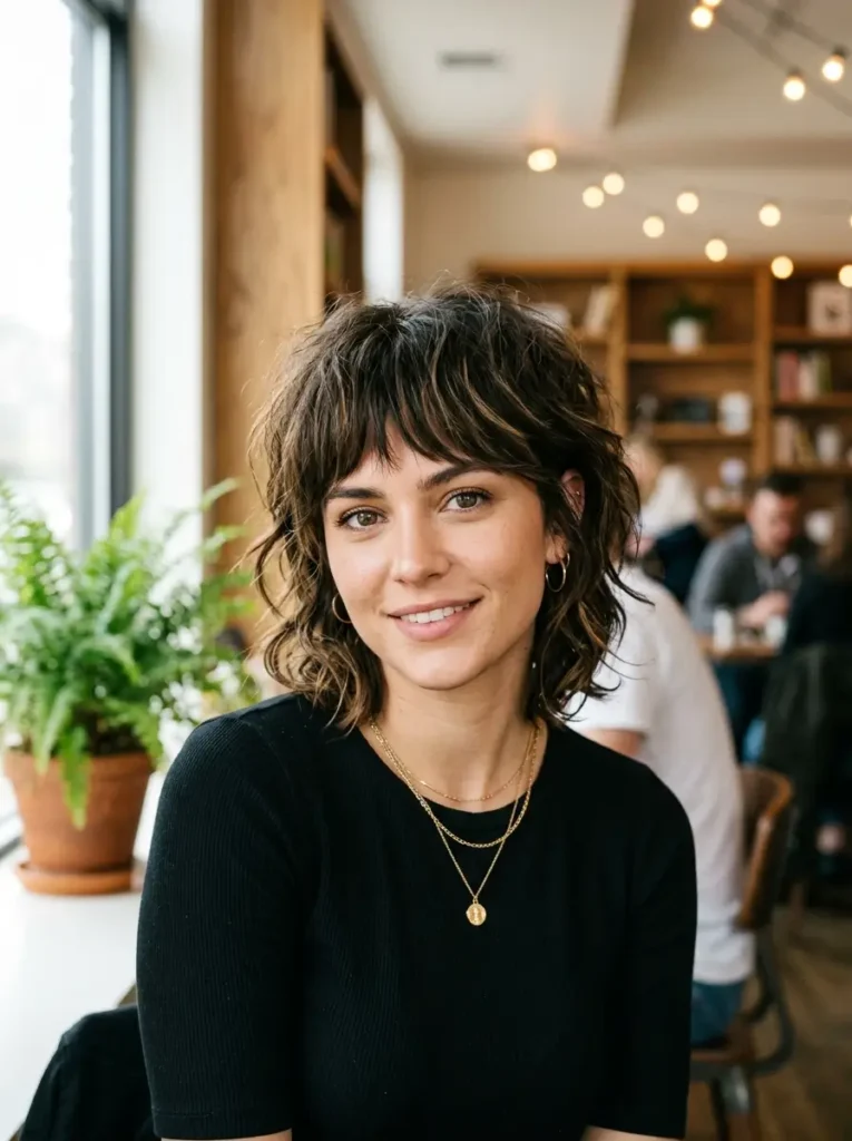 Short Wolf Cut with Bangs