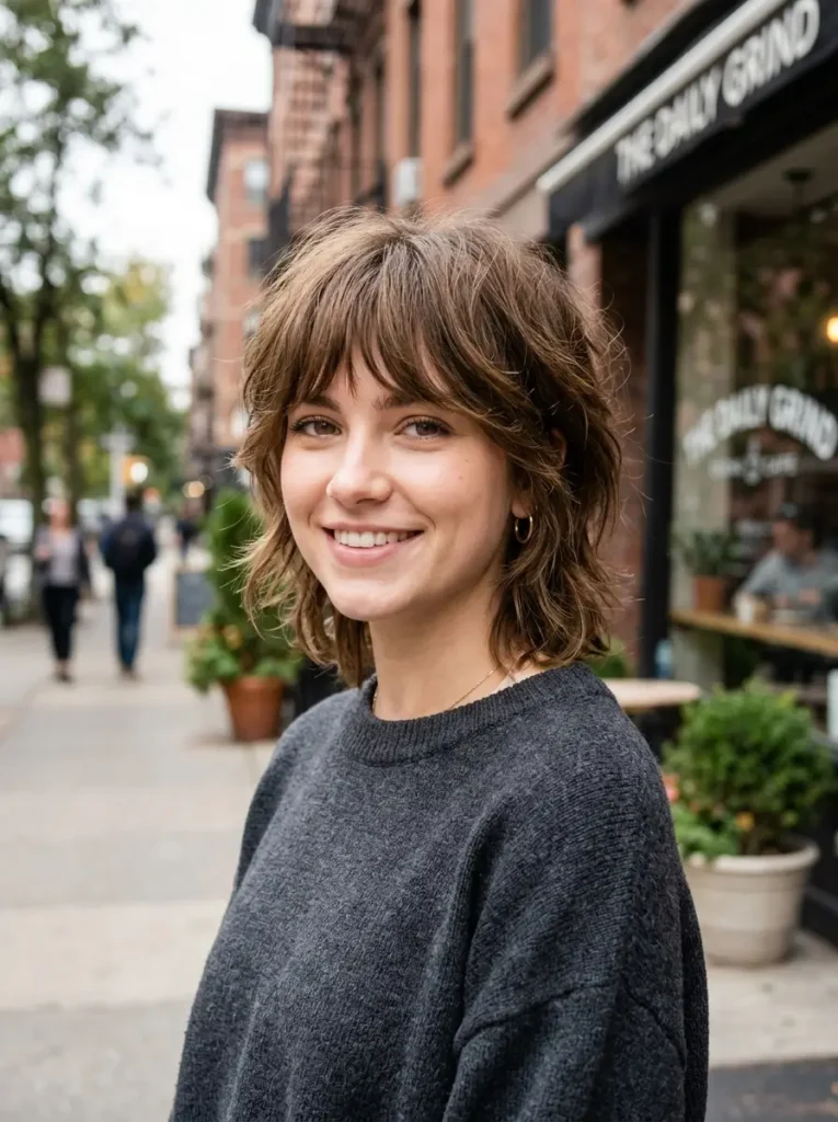 Short Wolf Cut with Bangs