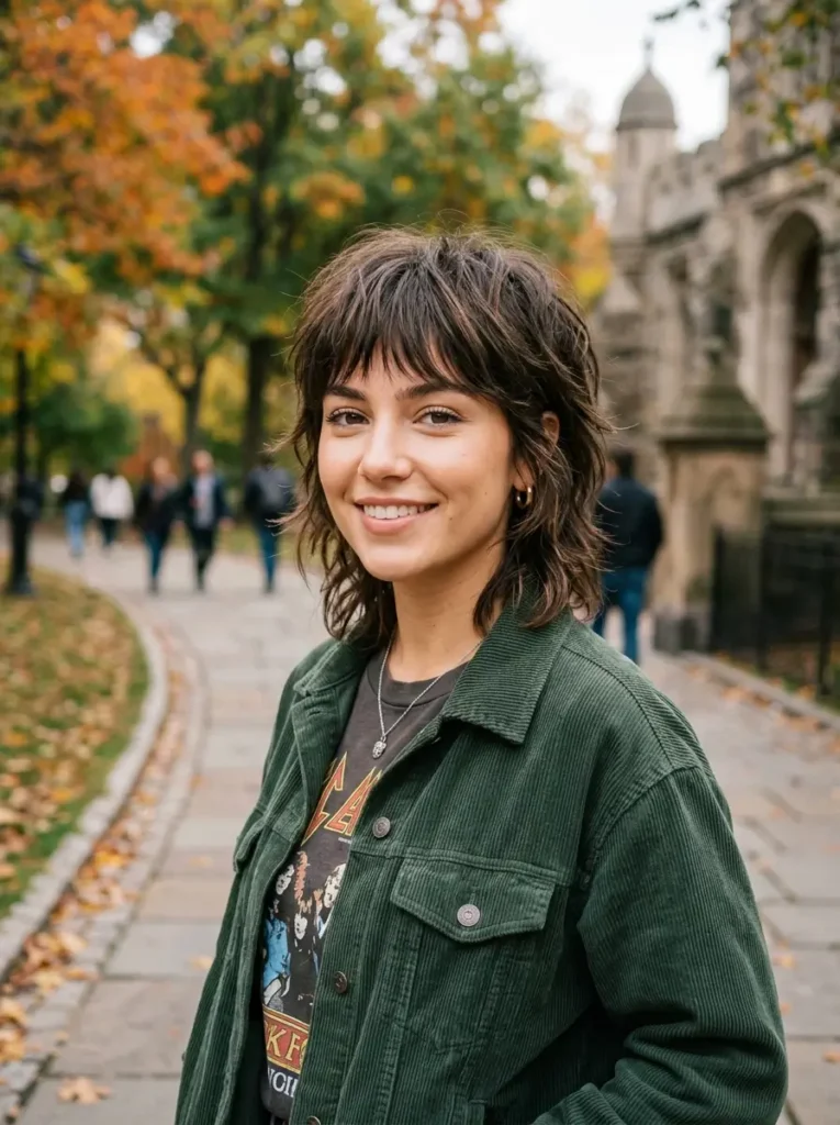 Short Wolf Cut with Bangs