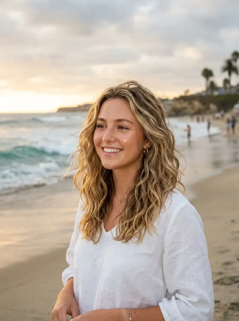 Shoulder-Length Beach Waves