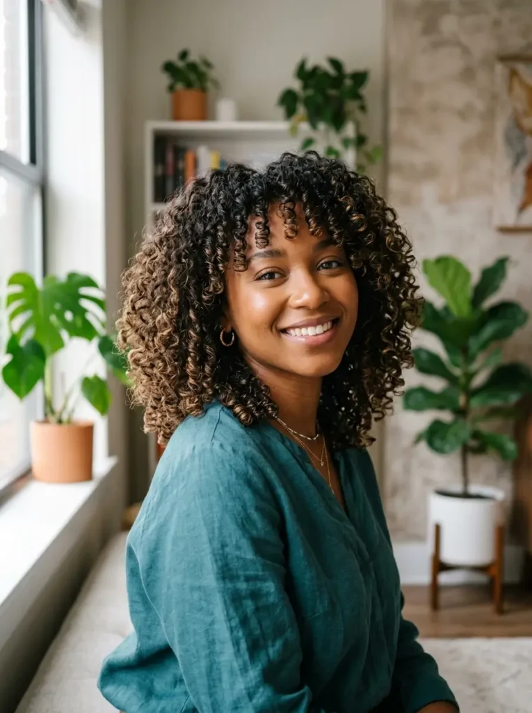 Shoulder Length Curly Haircut