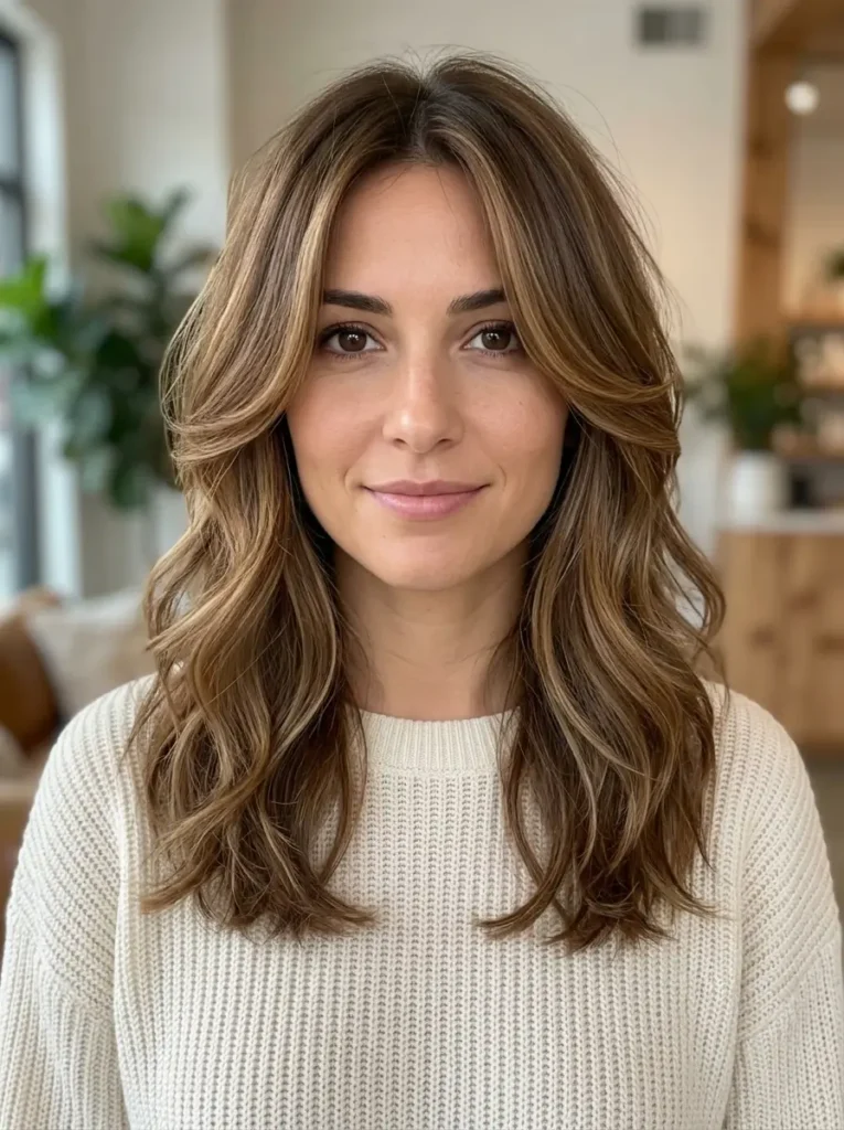 Shoulder-Length Face Framing Layers