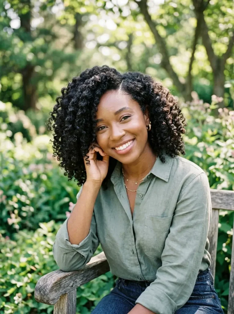 Side-Part Curly Bob