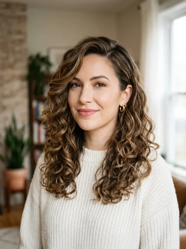 Side Part With Soft Curls