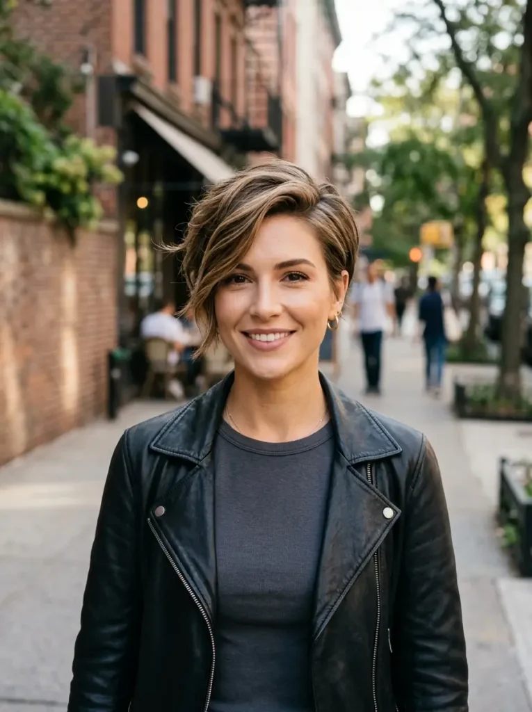 Side-Swept Pixie Bob Haircut