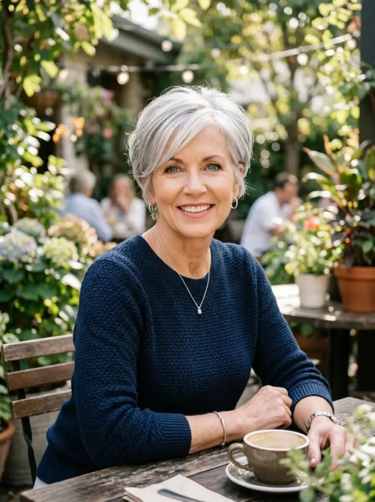 Silver Pixie Cut