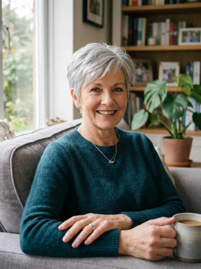 Silver Pixie Cut