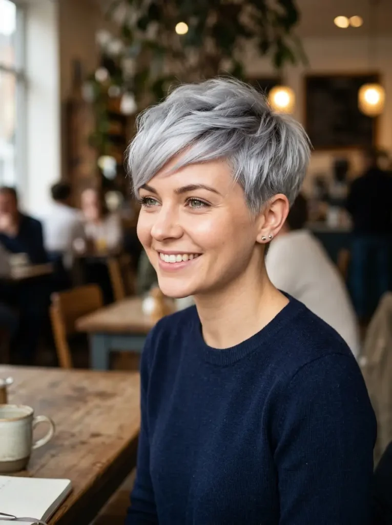 Silver Pixie Hairstyle