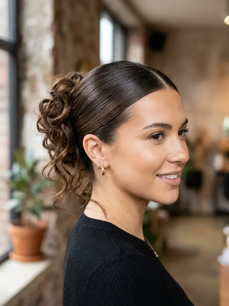 Sleek Front Messy Bun
