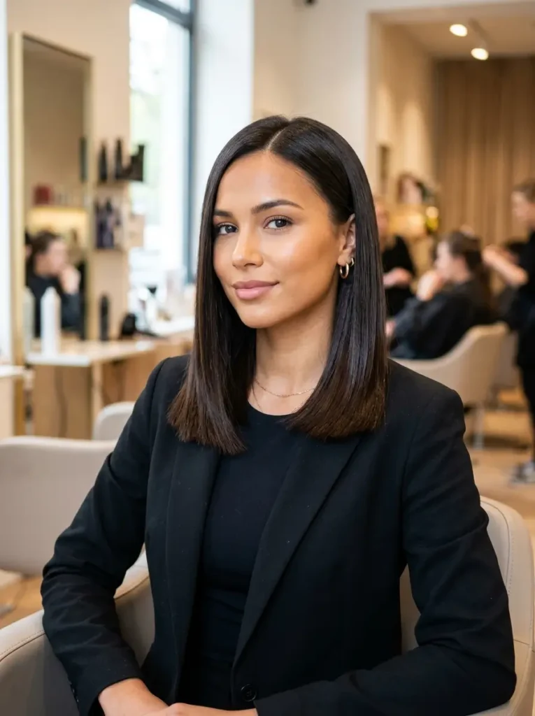 Sleek Shoulder Length Haircut