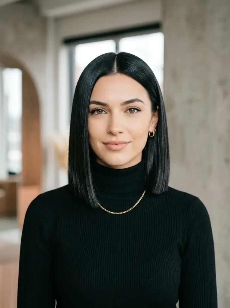 Sleek Straight Blunt Bob