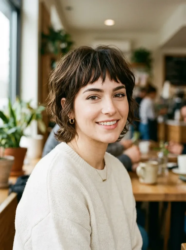 Soft Crop With Textured Bangs