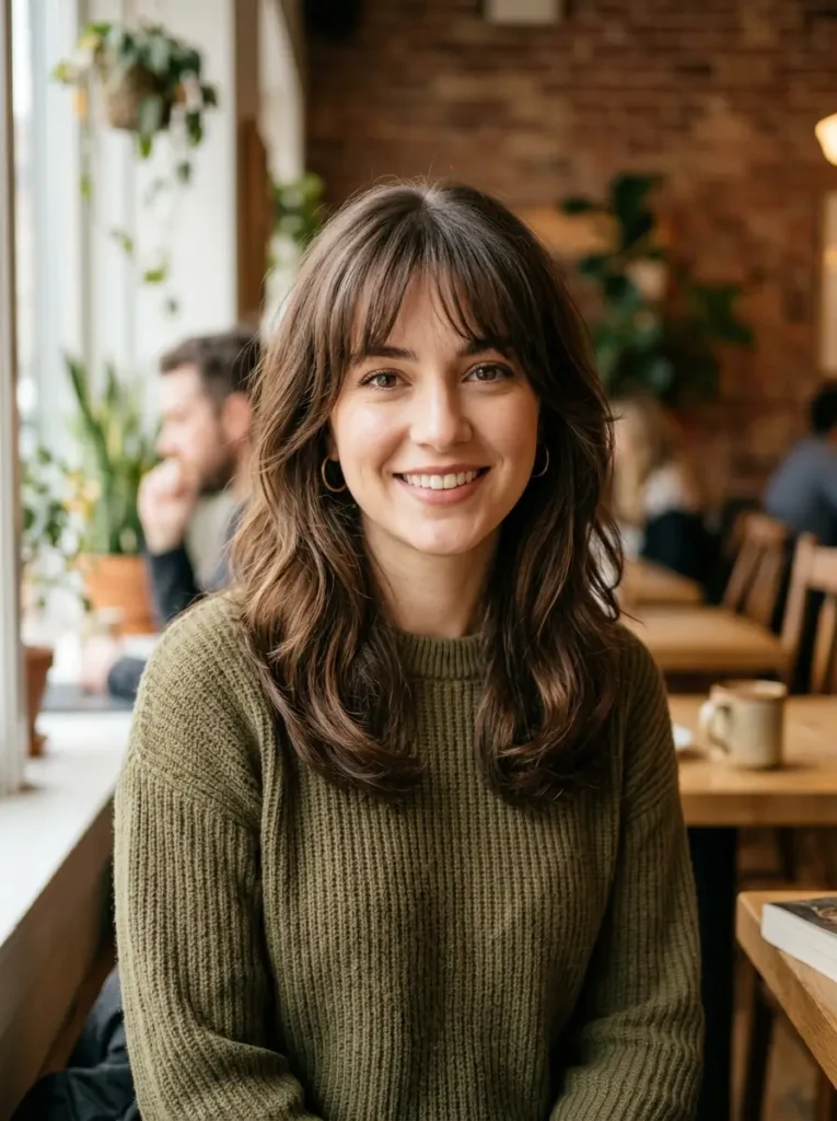 Soft U-Shaped Medium Cut With Bangs