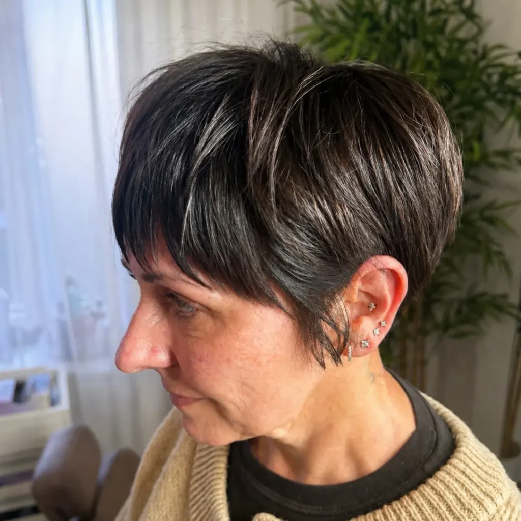 Textured Crop with Bangs