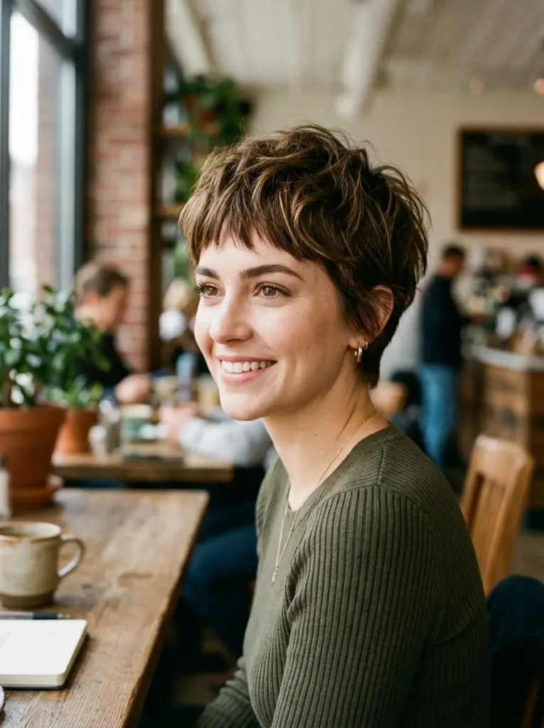 Textured Pixie with Choppy Bangs