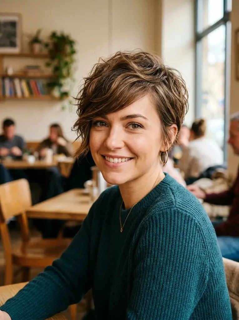 Textured Pixie with Side Bangs