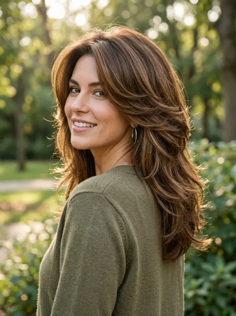 Thick Hair Feathered Layers