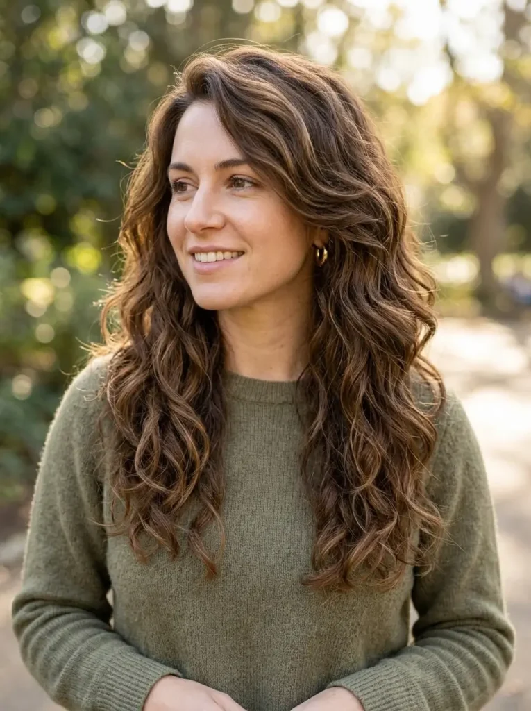 Thick Wavy Hair with Layers